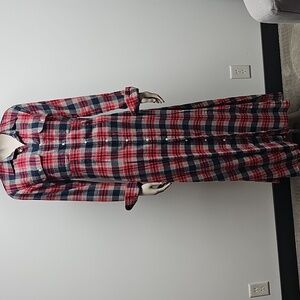 DYLAN Flannel Maxi Shirt Dress